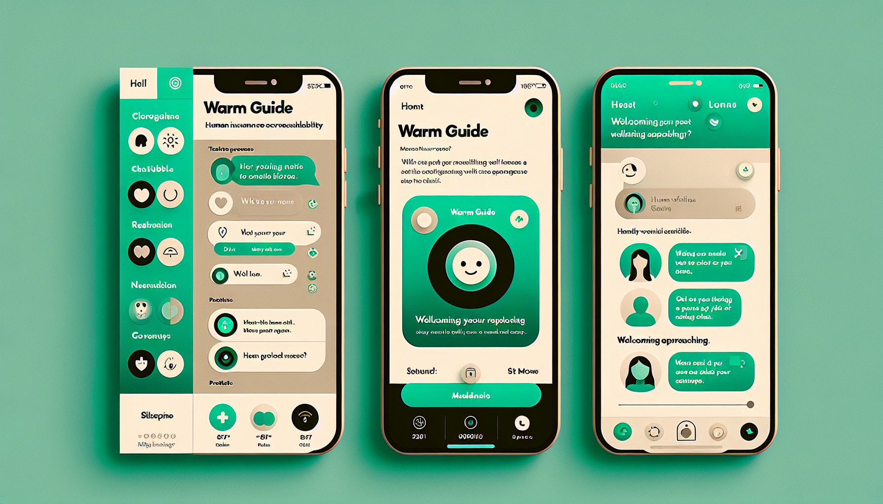 Warm Guide UI concept
