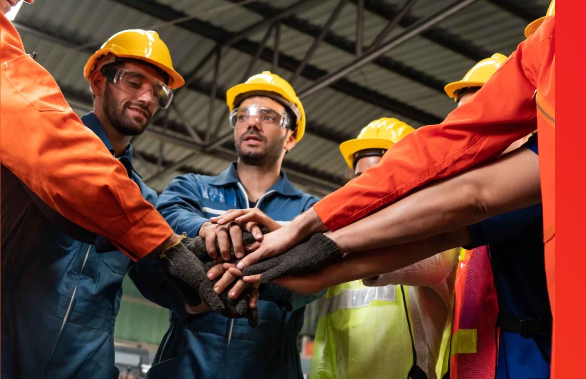 General construction laborers on job site in Massachusetts