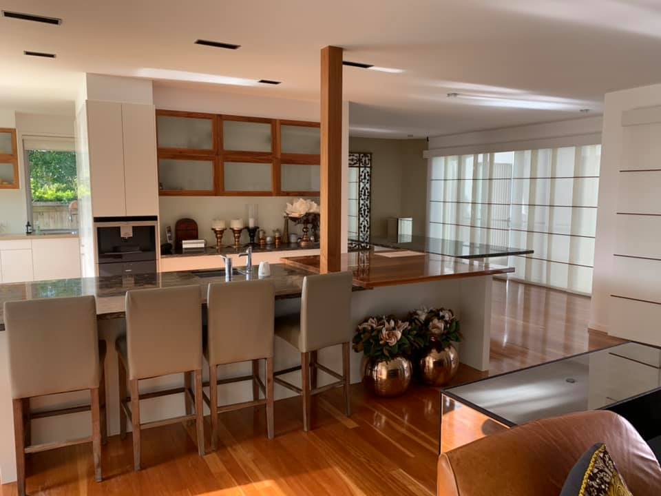 Clean, neat interior painting in progress