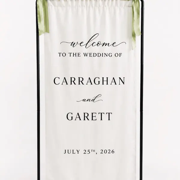 Custom wedding banners and signage