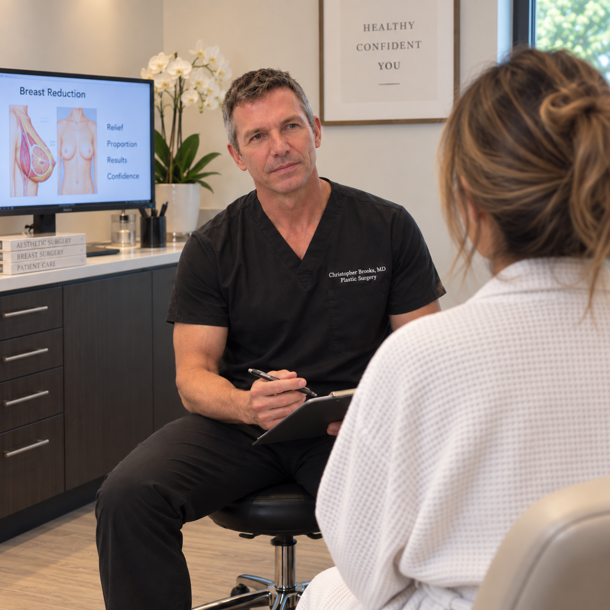 Surgical consultation room at Center for Breast Reduction Hollywood Florida