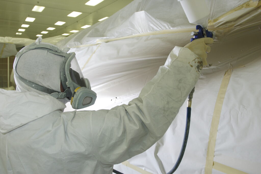 Aircraft paint facility and exterior refinishing