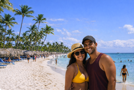 Bavaro beach pristine white sand and turquoise water