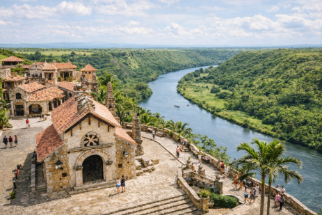 Altos de Chavon Mediterranean village overlooking river