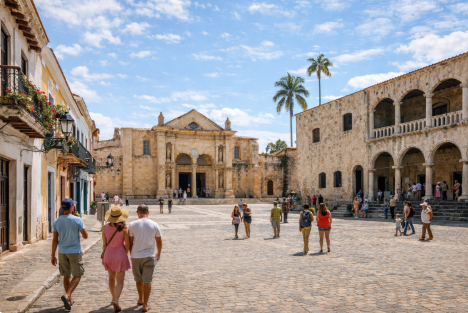 Santo Domingo colonial architecture and streets