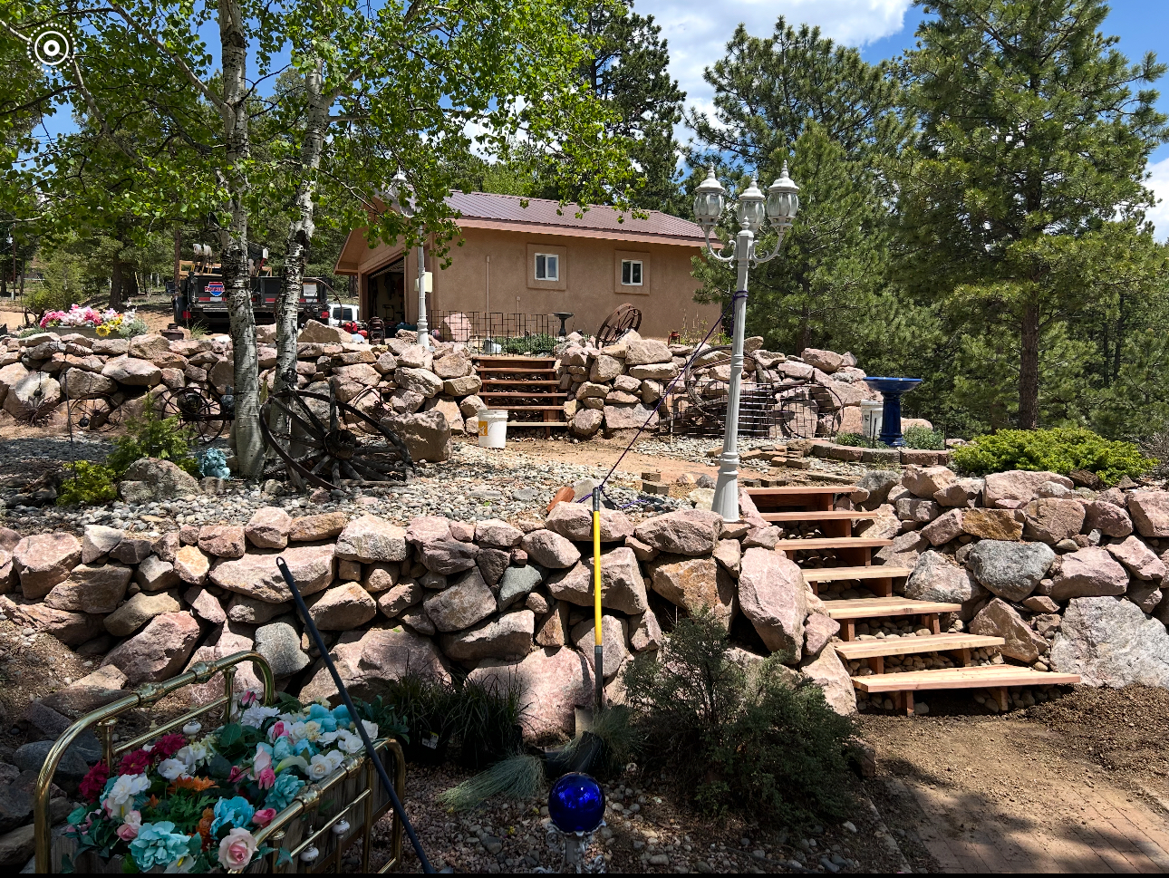 Pikes Peak Boulder Retaining Wall TEMP